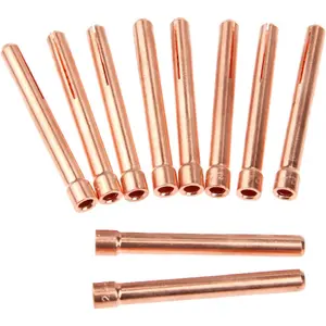 3/32" TIG Collet Tips & Bodies Kit, 10PCS 2.4mm, Replacement for WP17-26 TIG Torch Series