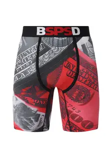 1Pcs Sexy Fitted Men's Underwear Boxer Breathable Comfort Sweat-Wicking Sports Boxers Briefs Trunks Fashion Printed Mens Boxers Short