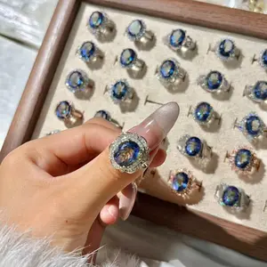 aurl quartz  ring S925 silver adjustable