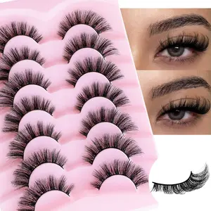 High-Quality Soft False Eyelashes, Natural 3D Voluminous D Curl, Reusable DIY Makeup, Trendy Spring New Style, Japanese Korean European Girls' Favorite