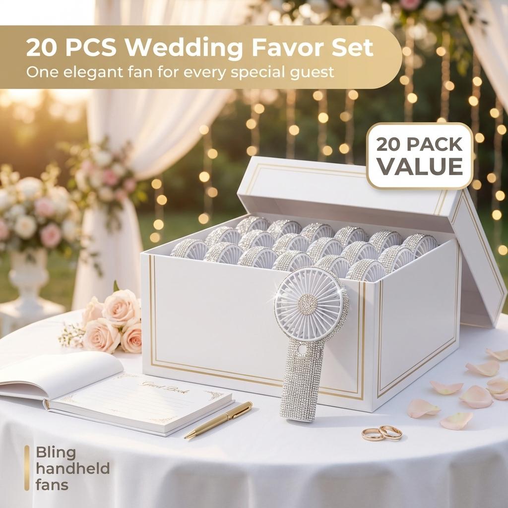 TAZTIR USB Rechargeable Mini Fan, Portable Diamond-style Handheld, Exquisite Battery Life, Suitable for Wedding, Outdoor, Desk, Travel, Valentine's Day Gift, Mother's Day Gift