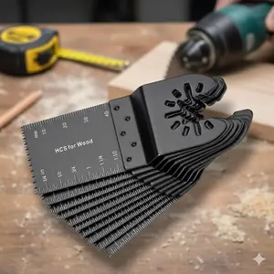 High-Carbon Steel Oscillating Saw Blade Set (1/5/10 pcs) | Heavy-Duty Design for Wood, PVC & Home Renovation | Multi-Function Cutting Tool Kit with Anti-Slip & Vibration Features | 34mm Precision Replaceable Blades for Professional & DIY Use