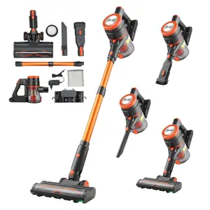 VEVOR Cordless Handy Vacuum Cleaner, 40KPA Powerful Suction, Rechargeable Anti-Tangle Stick Vacuum with LED Display, Lightweight Handheld Vac with 47mins Runtime for Home, Carpet, Hard Floor, Powerful Suction Vacuum