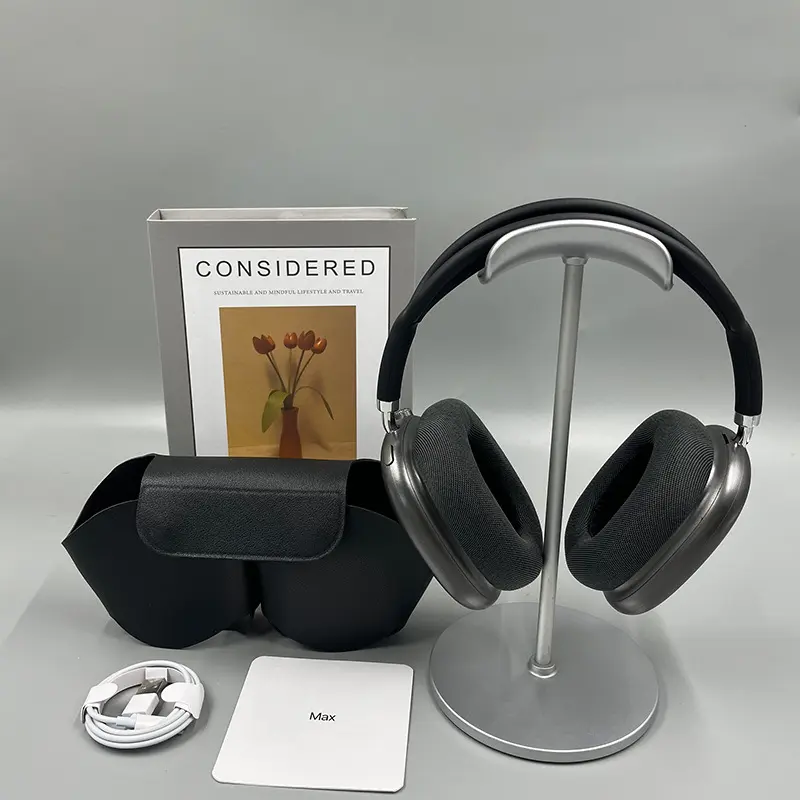 Max USB-C Wireless Over-Ear Headphones Noise Canceling Headphones Bluetooth 5.3 Over Ear Headphones with Microphone, Hi-Res Audio, 48H Playtime, Foldable Comfortable Earpads,Compatible with iOS,Android,PC