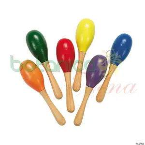 de madera Painted Maracas pequeño