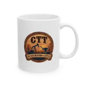 MTEX Oil Company Logo Ceramic Mug Novelty Prop Replica for TV Show Fans
