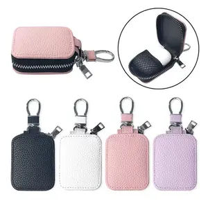 PU Leather Portable Earbud Case with Mesh Pocket Suitable for Wireless Headphones,Wired Headphones,USB Charging Cable