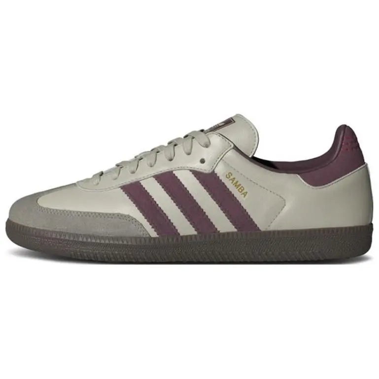 Adidas Samba OG Putty Grey Maroon' Versatile Comfort Low Top Sneakers Unisex ID1482