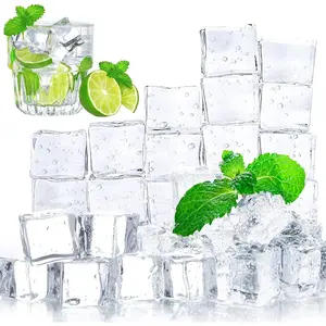 Ice Cubes, 20 count 0.8" Plastic Ice Cubes for Photography Accessories Props Wedding Centerpiece  Decoration