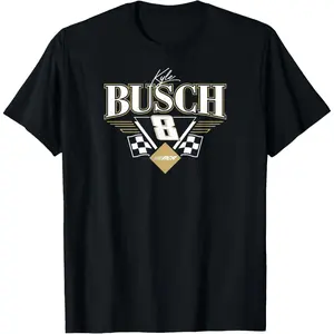 Kyle Busch 8 RCR Triangle Wings Logo Black T-Shirt