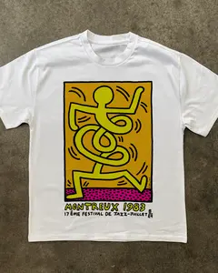 RETRO 1983 K. HARING MONTREUX HEAVYWEIGHT WHITE T-SHIRT