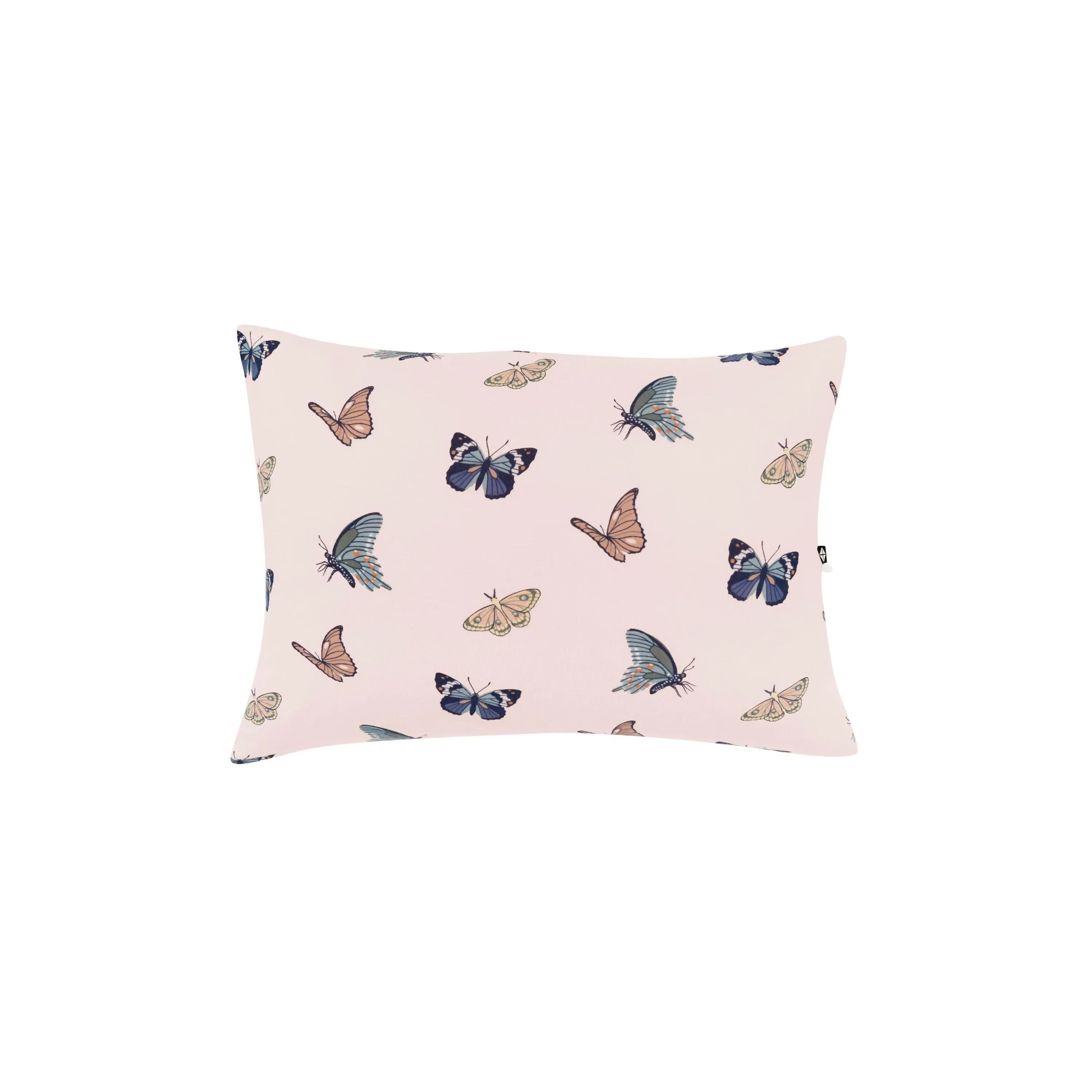 Toddler Pillowcase, Blush Pink Butterfly Print Bedding, Bed Linens