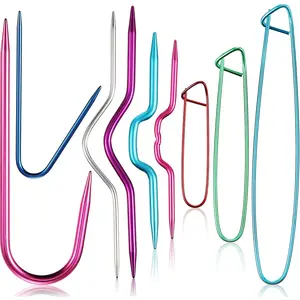 9 Count  Stitch Holders in Mixed Color, Safety Pin Brooch Weaving for Yarn Sewing Knitting, Versatile Knitting Tool