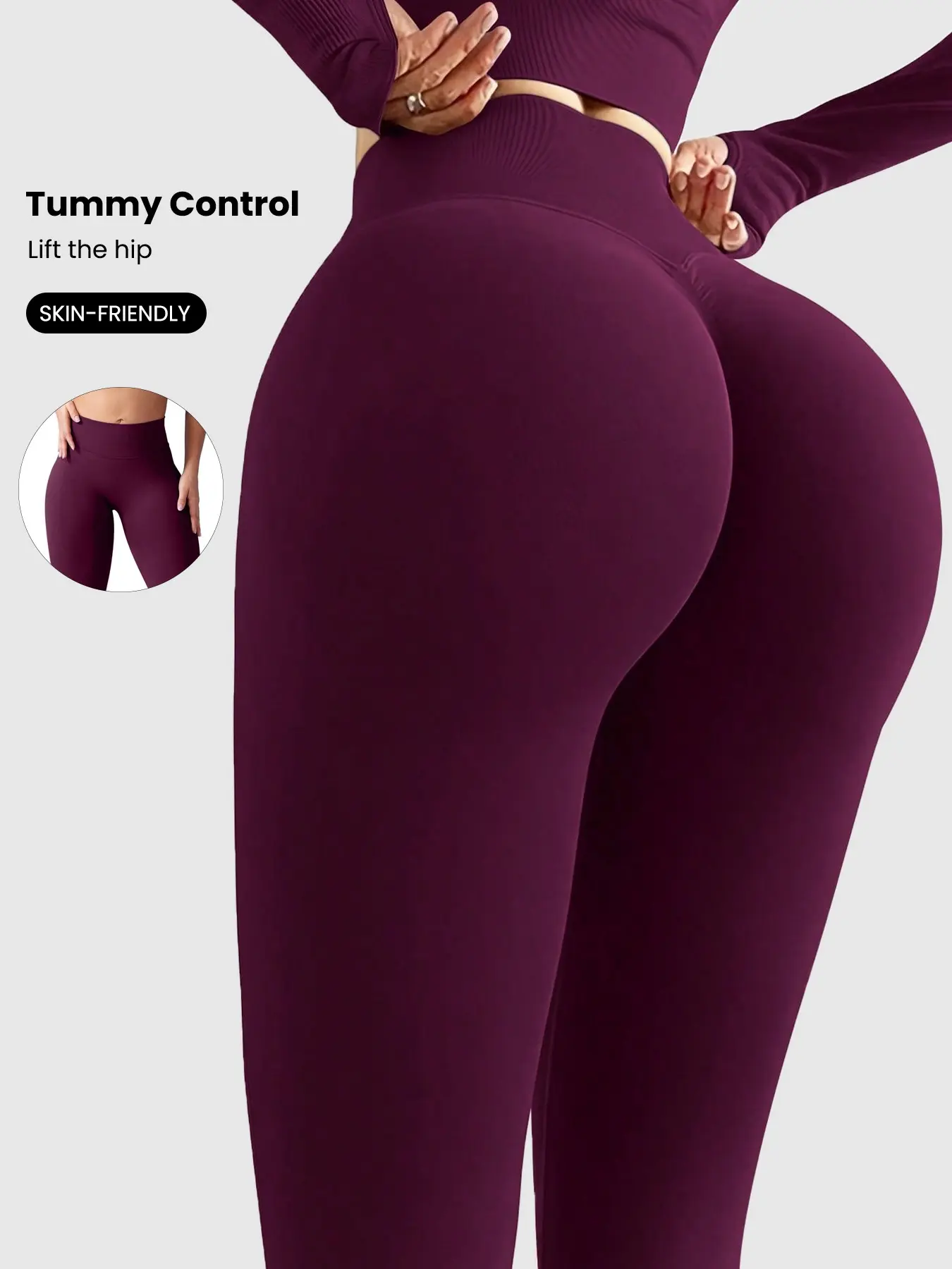 Women's High-Waisted Seamless Yoga Pants, Butt-Lifting Compression Leggings for Gym & Workout, Sporty Design Sportswear, All-Season Activewear