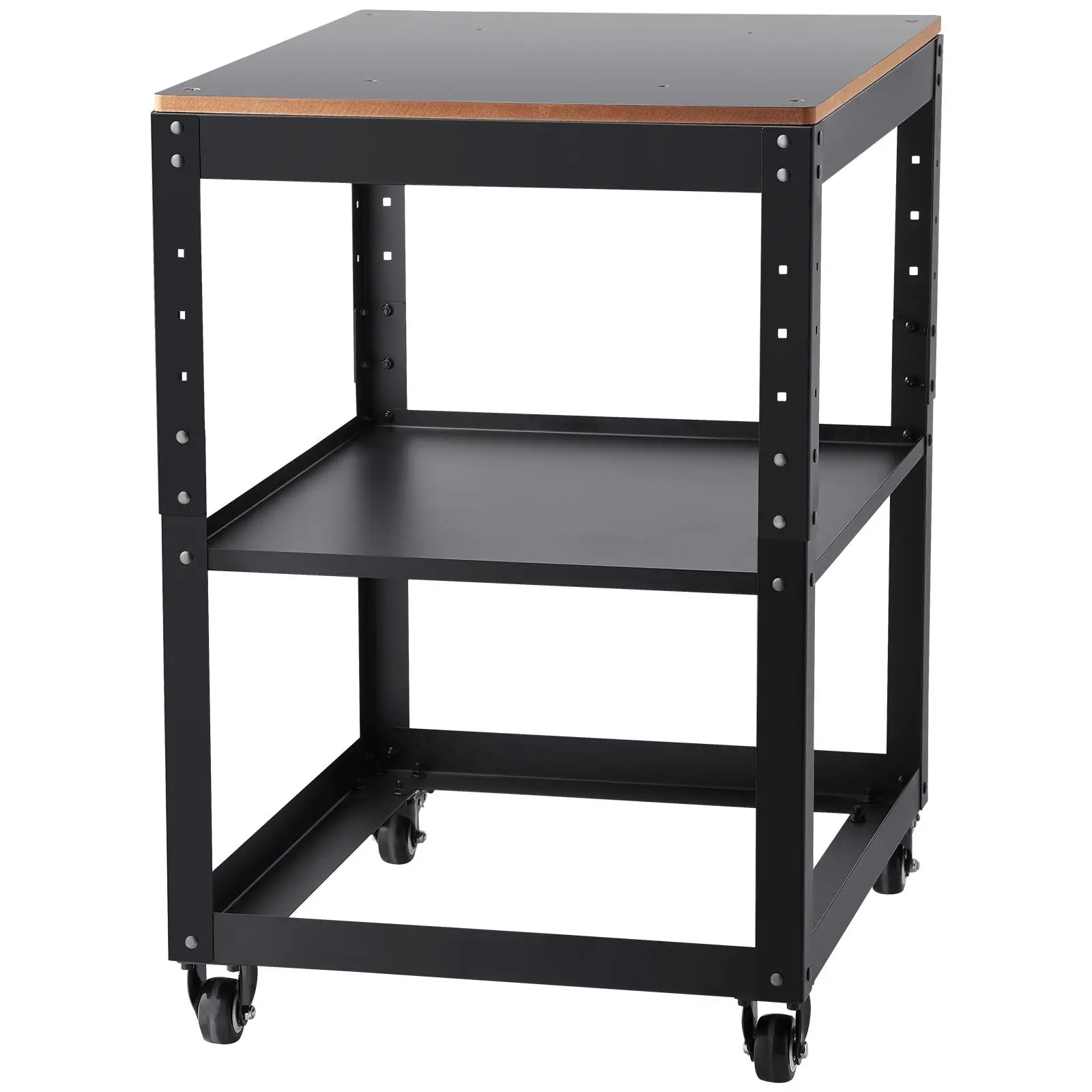 【summerfinds】VEVOR Planer Stand, 100 lbs / 45 kg heavy loads, Three-Gear Height Adjustable Thickness Planer Table,with 4 Stable Casters & Storage Space, for most planers, saws, bench-top machines, power tools Metal Organiser