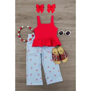 Striped Cherry Pant Set