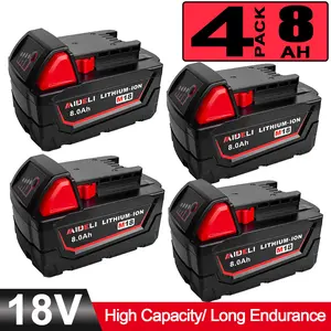 2/4-Pack 18V 8.0Ah Lithium-Ion Battery for M18 Tools 48-11-1850 48-11-1840 48-11-1852 48-11-1815 Cordless Power Tools with LED Indicator