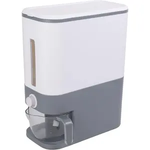 22 Lbs Rice Dispenser with Measuring Cup,Large Rice Container, Food Storage Containers for Rice, Corn,Soybean & Oatmeal,Airtight, Moisture Proof
