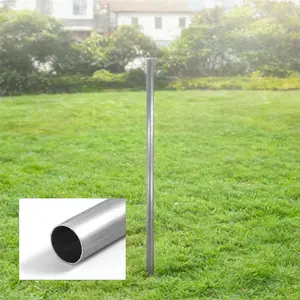 Fencer Wire 7 FT Galvanized Chain Link Fence Terminal Post, Terminal Post with 2-3/8” Outside Diameter, Chain Link Fence Parts, Hardware, Accessories, Multi-options