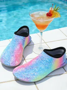 Women's Cute Cartoon Face Pattern Water Aqua Shoes, Lightweight Breathable Comfortable Sports Shoes for Beach & Swimming, Quick-drying Skin-friendly Sneaker for Vacation & Snorkeling