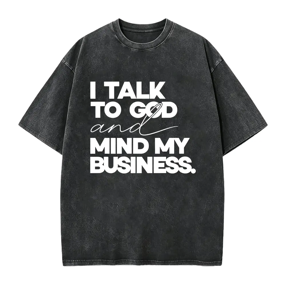 Women's Faith Graphic T-Shirt, Casual 'I Talk to God' Short Sleeve with Seamless Design in Soft, Smooth Lightweight Cotton, Shortsleeve, Fabric, Fitted, Solid, Graphic Print, Plain Solid, Round Neck, Tshirt, Soft Cotton, Top, All Seasons