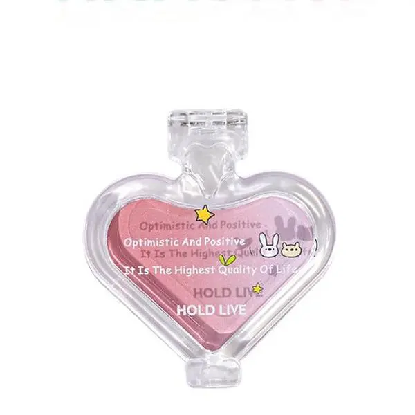 Rumilife Heart-Shaped Soft Pink Blush – Romantic Glow, Natural Flushed Finish