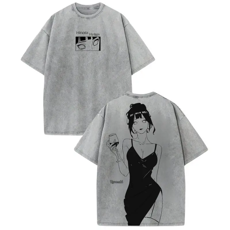 Hinata Hyuga Anime Tee – Naruto Shippuden Graphic Shirt, Gentle Byakugan Design, Vintage Style, Soft Cotton, Perfect Gift for Naruto Fans Casual Classic