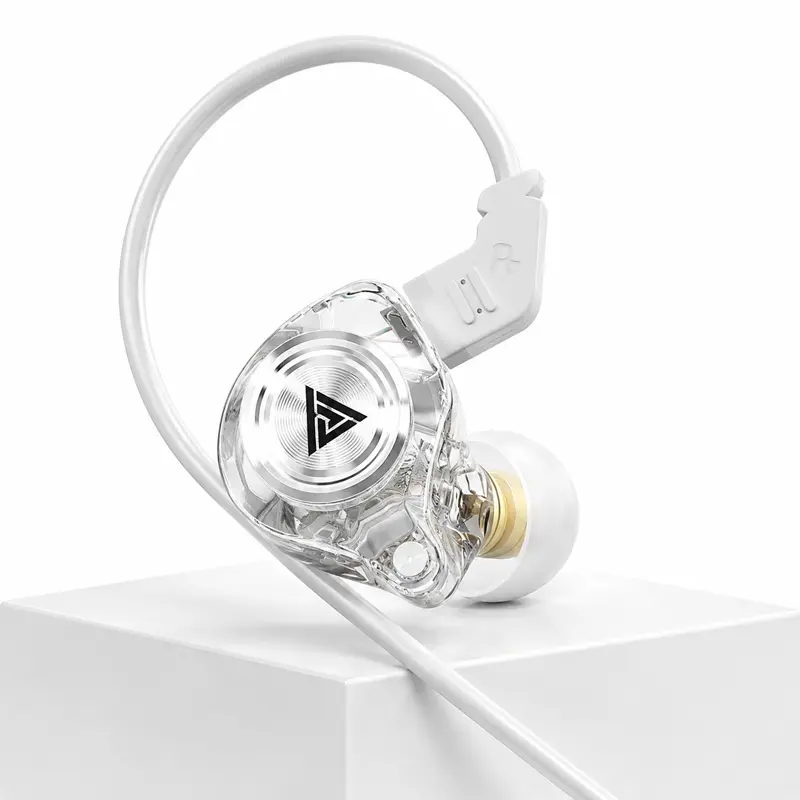 QKZ AK3 Ultra-Lightweight Wired In-Ear Earbuds with 3.5mm Jack, Built-In Microphone for Daily Calls, HiFi Heavy-Bass Stereo Sound, Anti-Tangle Braided Cord for Sports & Video Streaming
