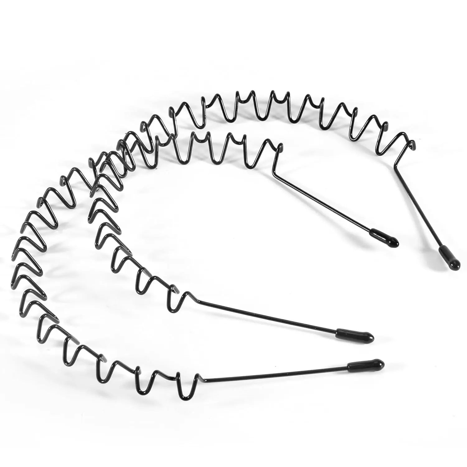 2 count Metal Hair Bands, Simple and Fashionable Hairband, Wavy Hair Bands for Men and Women, Invisible, Non-slip, for Daily  Washing, Outdoor,  Fixed Hair Accessories