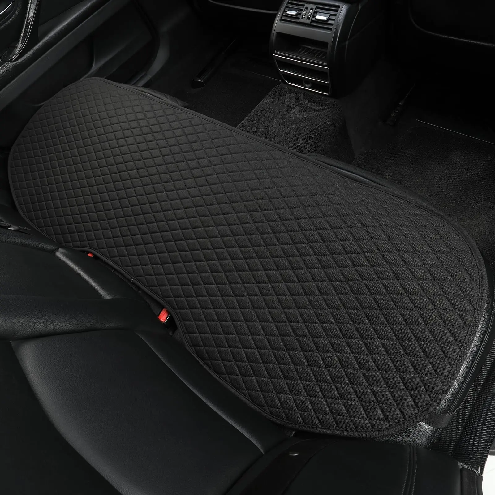 Back Seat Cover Rear Non-Slip & Breathable Car Seat Linen Car Seat Covers Easy to Install Bottom Seat Covers for Cars Truck SUV  Seat Covers with Storage Pocket Bottom Auto Seat Cushion Pad Mat for Most Vehicles