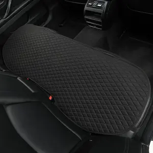 Back Seat Cover Rear Non-Slip & Breathable Car Seat Linen Car Seat Covers Easy to Install Bottom Seat Covers for Cars Truck SUV  Seat Covers with Storage Pocket Bottom Auto Seat Cushion Pad Mat for Most Vehicles