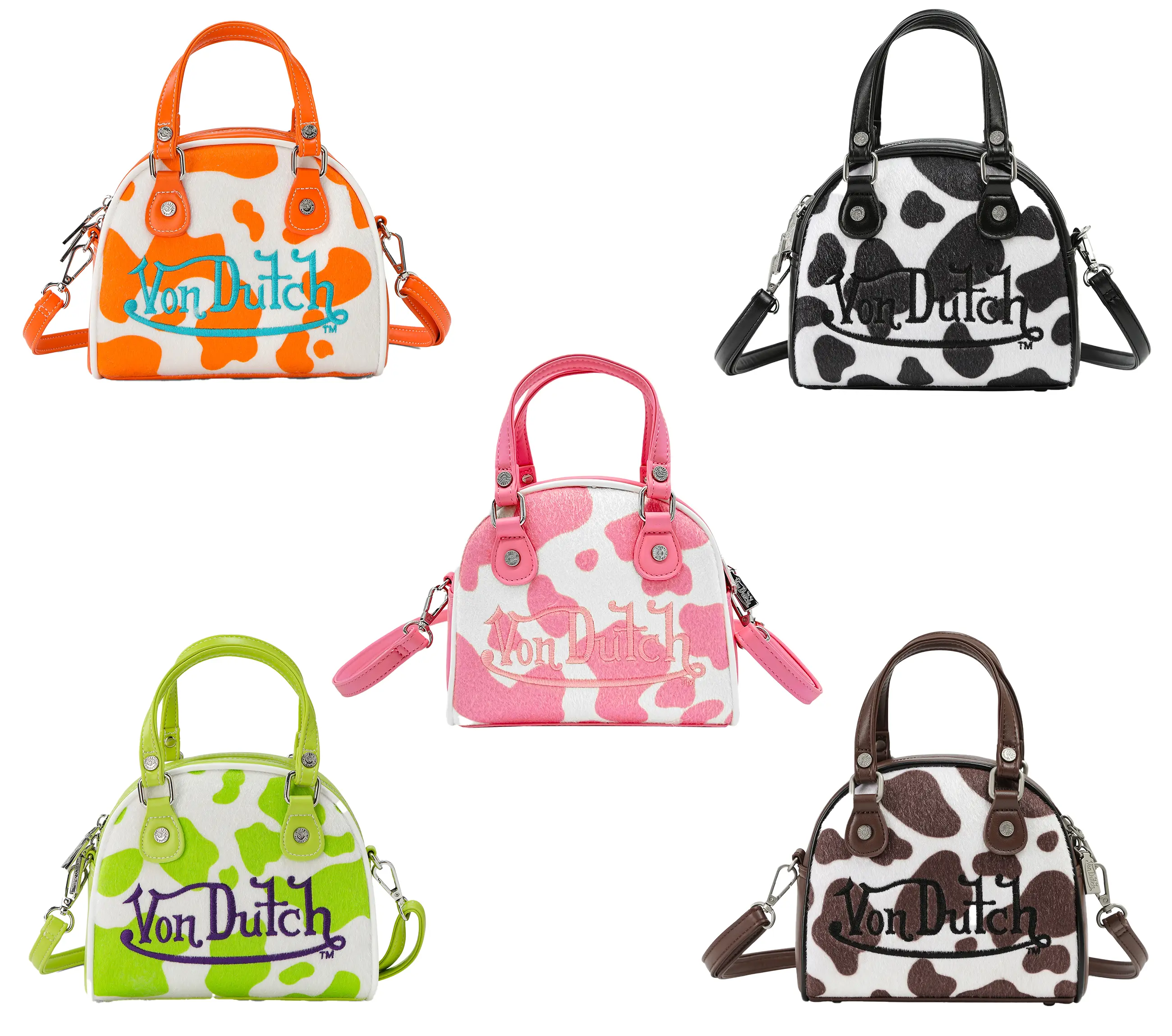 Von Dutch Cow Print Pony Hair Bowling Bags - All Styles Von Dutch Cow Print Pony Hair Bowling Bags - All Styles