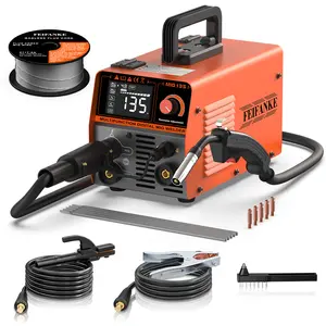 FEIFANKE 135A 110V Flux Core MIG welder,3-IN-1 MIG /ARC/ Lift TIG Welding Machine， IGBT inverter Synergy Welding machine, metal work tools