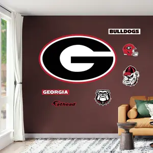 Georgia Bulldogs - RealBig G Logo Collection - Official NCAA - Reusable Vinyl Wall Decals
