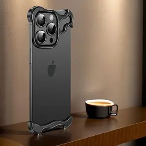 Creative Design Cellphone Phone Case with Lens Protector, Shockproof Phone Protective Cover, Phone Accessory Compatible with iPhone 16 15 14 13 Pro Max, Casing, Protection