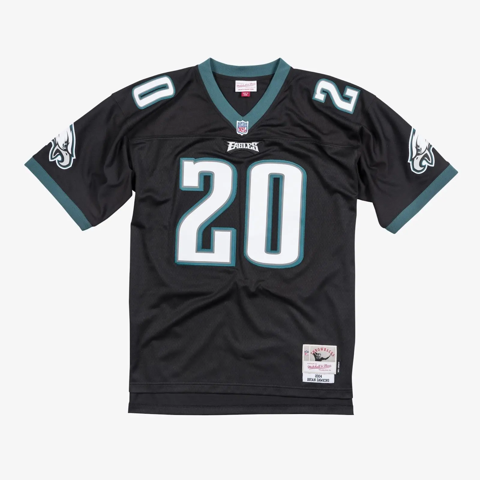 Brian Dawkins Philadelphia Eagles Black 2004 Legacy Player Jersey NFL Throwback Mitchell & Ness