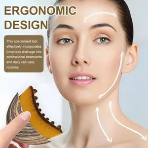 LymphaticContour Face Brush for Jawline & Chin Sculpting -Dry Brushing Massager for Lymphatic Drainage &Facial Fatigue Relief, Ergonomically Designed toFit The Skin Precisely, Lymphatic Drainage Tool