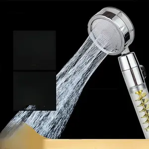 Internet Celebrity Small Waist Supercharged Shower Head Twin-turbo Pressurized Propeller Multifunctional Fan Shower Shower Head