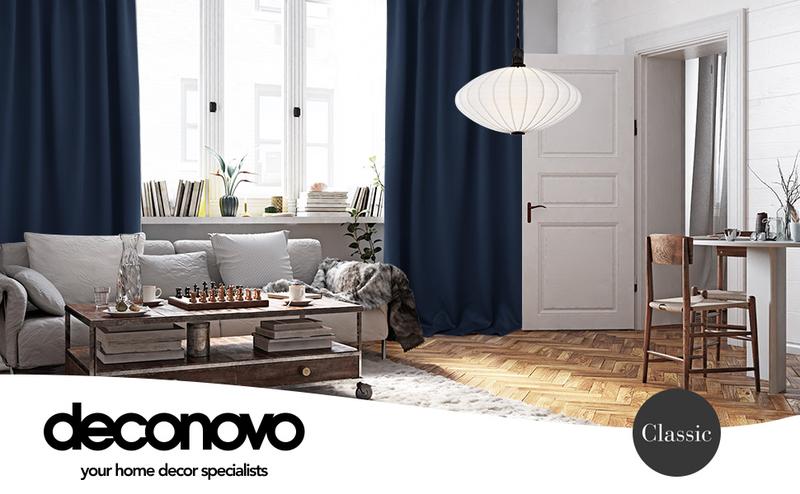 Back Tab and Rod Pocket Plain Curtains 2 panels — Deconovo Thermal Insulated Room Darkening Curtains