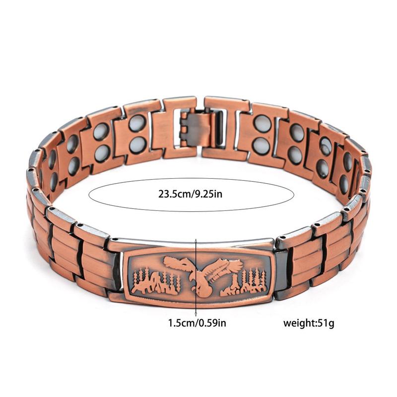 Men's Eagle Carved Alloy Bracelets - Vintage Bohemian Design, Stylish Stacking or Couple's Wristwear for Daily Use | A Fashionable Gift for Him