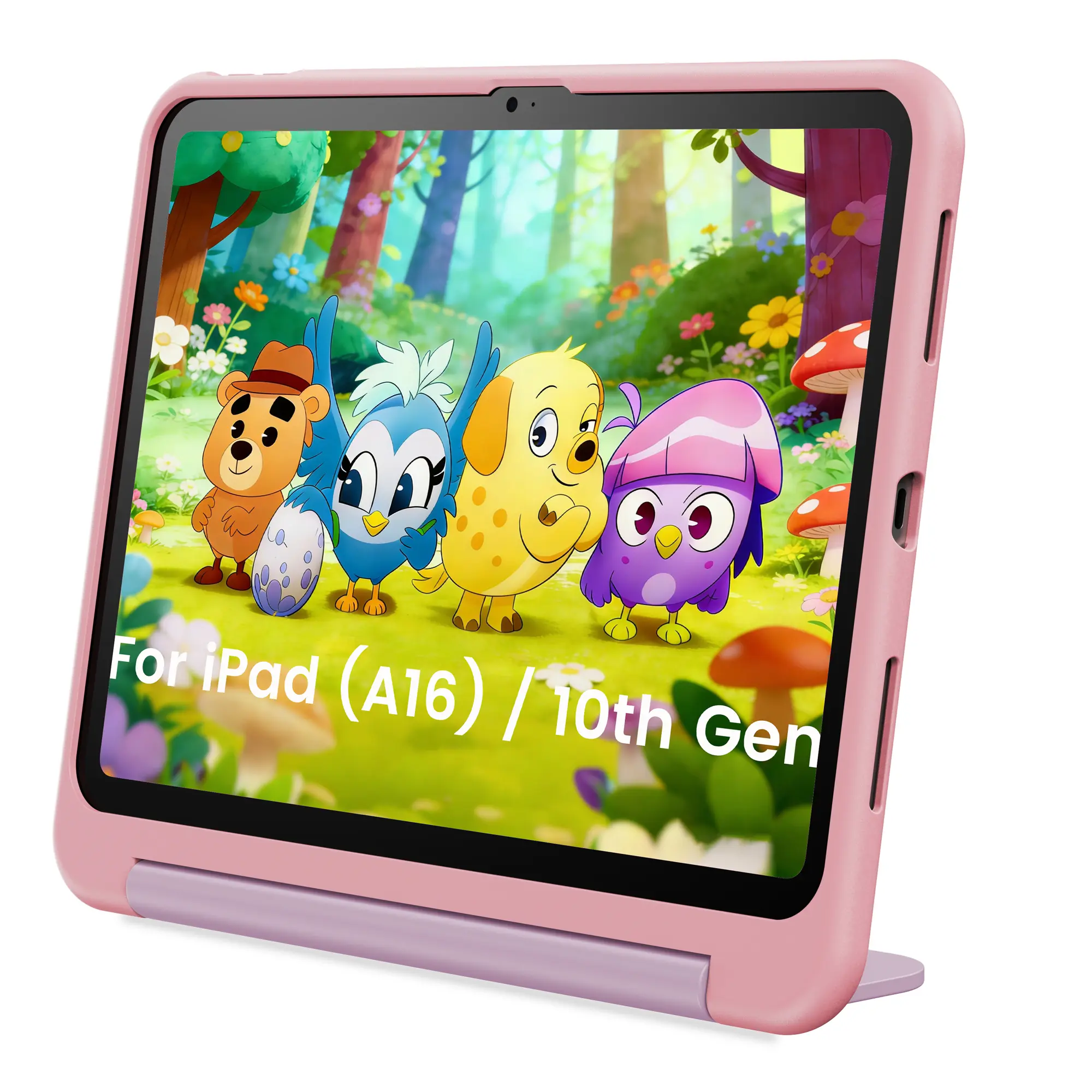 INFILAND CarryJoy Series: Custom-Fit Kids Case for iPad, Samsung, Lenovo - Cute Shockproof Handle Stand for Boys & Girls