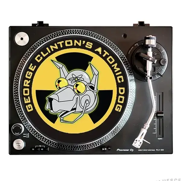 Graphic George Clinton's Atomic Dog Parliament Funkadelic Cartoon Turntable Slip Mat