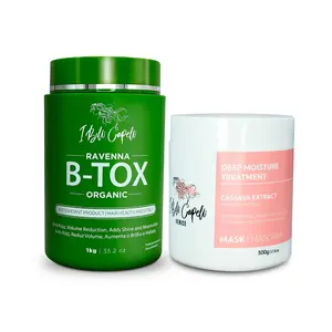 Kit I Belli Capelli Ravenna B-tox Organic and Venice Mask Cassava Moisturizer Hydrating Hydrate Moisturizing Frizz Panthenol Moisture Deep Hydration Haircare
