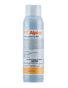 PT Alpine Pressurized Fly Bait - Fast Acting Long Lasting Fly Control for Indoor & Outdoor Use 1 Pound Ready To Use Spray Can with Personal