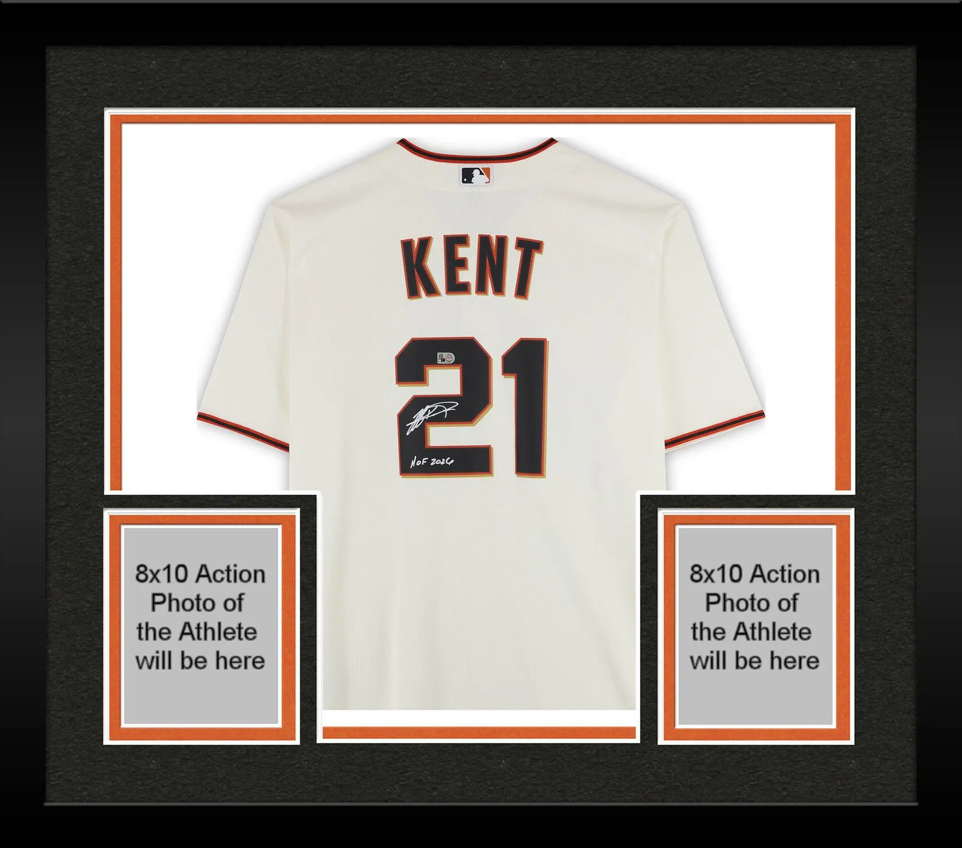 Framed Jeff Kent San Francisco Giants Autographed Cream Nike Replica Jersey with "HOF 2026" Inscription - Fanatics Authentic Certified - MLB Memorabilia