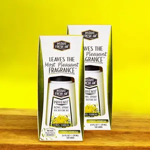 Priventi, Citrus-Verbena, Toilet Bowl Odor Eliminator 2.4 Oz (70 Ml). Pack of 2 - from INSTANT FRESH AIR.