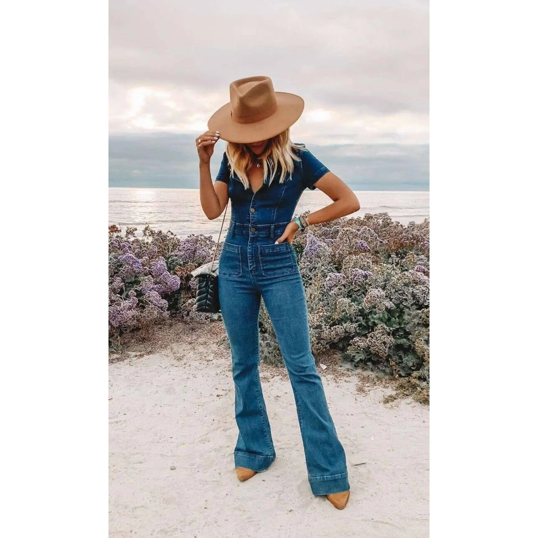 Stylish Denim Cowgirl Jumpsuit