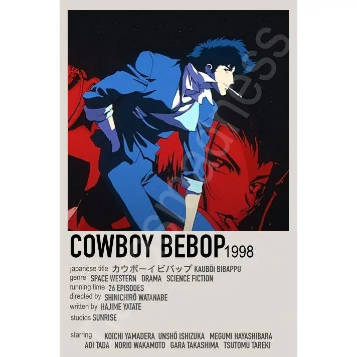 Japanese Cowboy Anime Polaroid Inspired Keychain