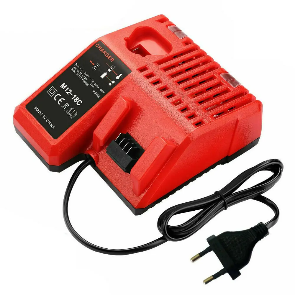 Replacement Charger for Milwaukee M12 & for M18 Rapid Charging Charger for Milwaukee 12V-18V XC Lithium-Ion Electrical Tools Battery Power Charger
