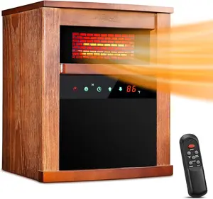Ecotronic Infrared Heater,1500W Electric Space Heater with Remote Control, 3 Mode, 12H Timer, Overheat & Tip-Over Protection, Chil Lock for Indoor Use personal